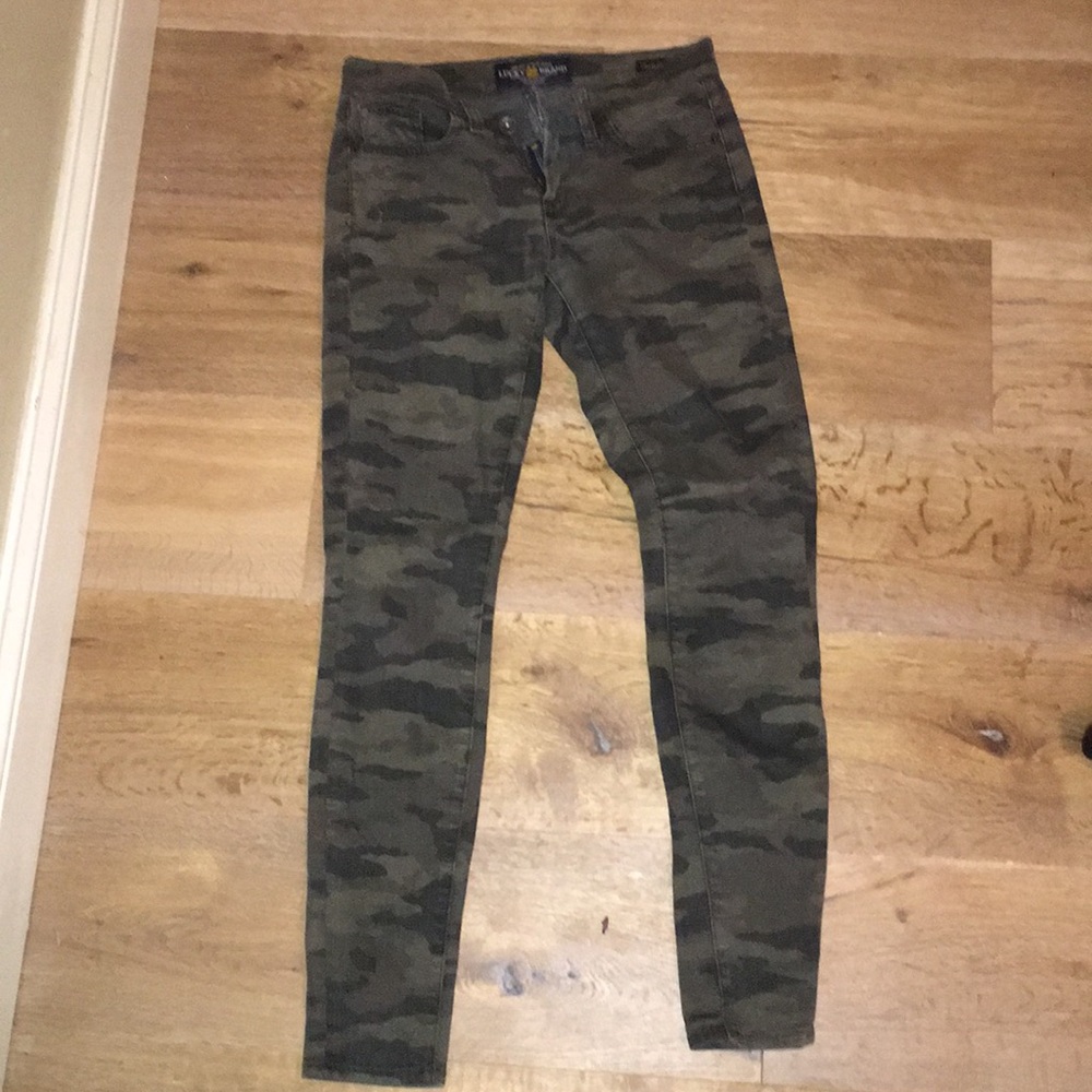 Rare army print lucky jeans